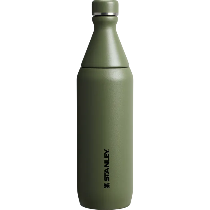 Stanley All Day Slim Water Bottle 20 OZ In Dried Pine Green