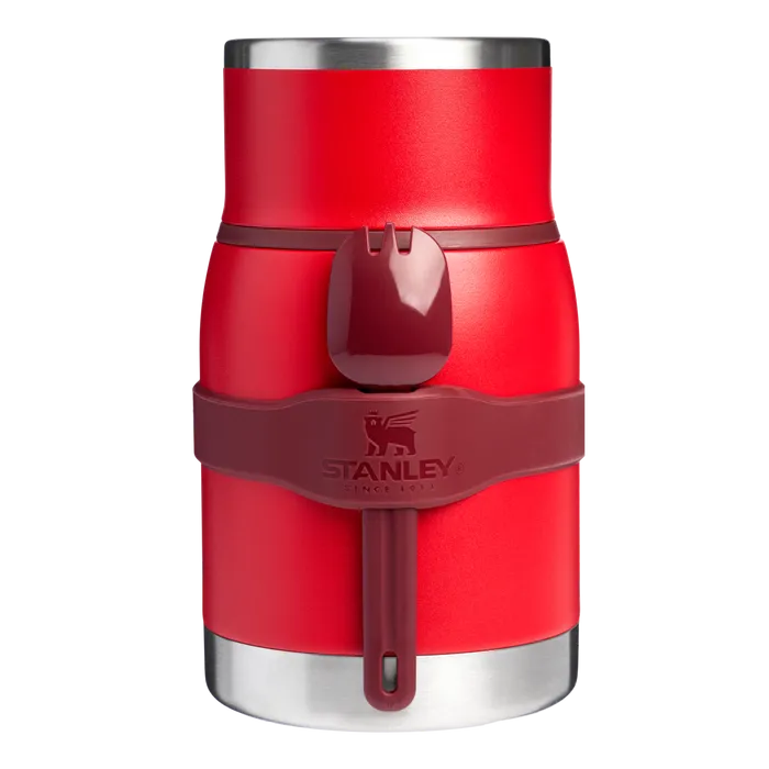 Stanley Adventure To-Go Insulated Food Jar With Spork 24 OZ In Chili Red