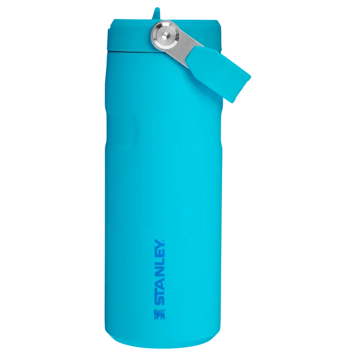 Stanley 16 Oz IceFlow Aerolight Water Bottle Flip Straw In Splash Blue