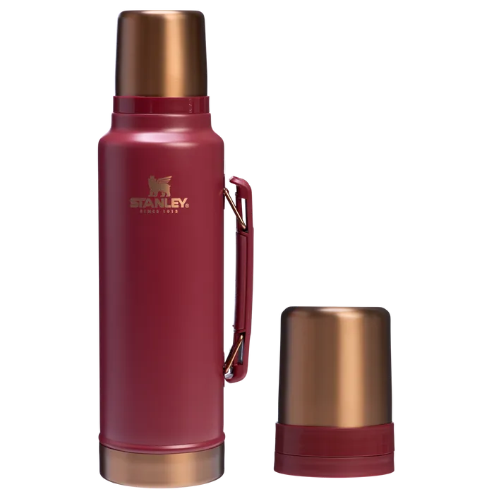 The Stanley Legendary Classic Vacuum Bottle 1.5QT in Gilded Pomegranate Red