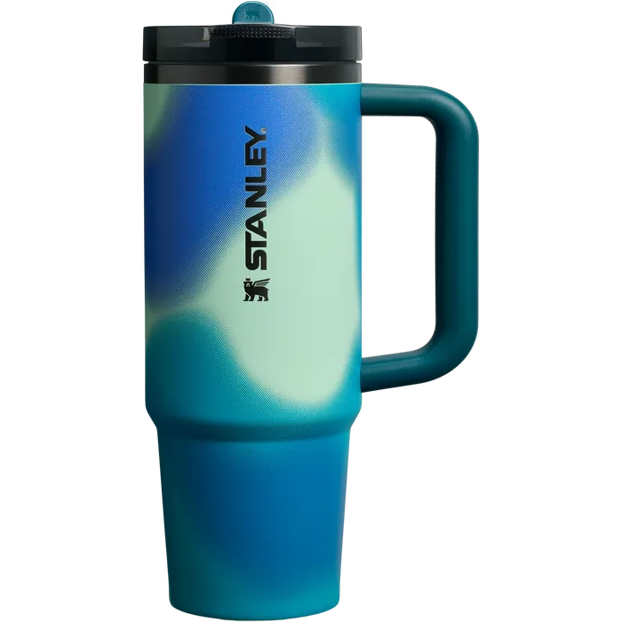 The Stanley Quencher Flipstraw ProTour Tumbler 30OZ Cup In Coastal Teal Motion Blue