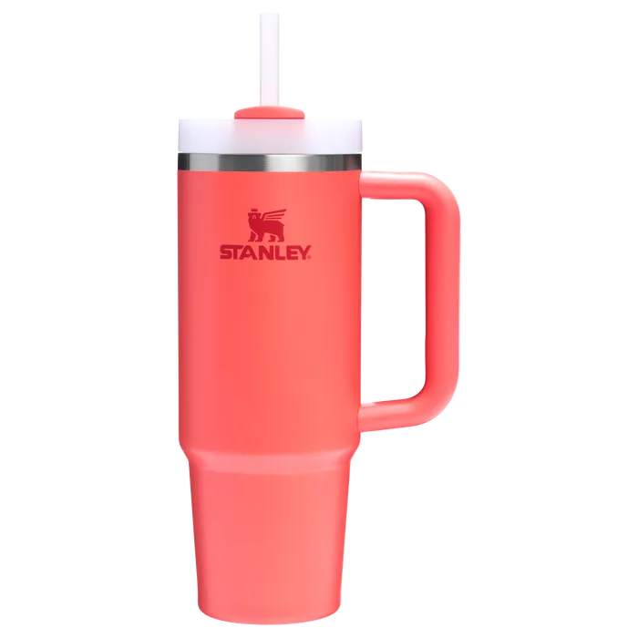 Stanley 30 oz Quencher FlowState Tumbler In Hot Coral Red