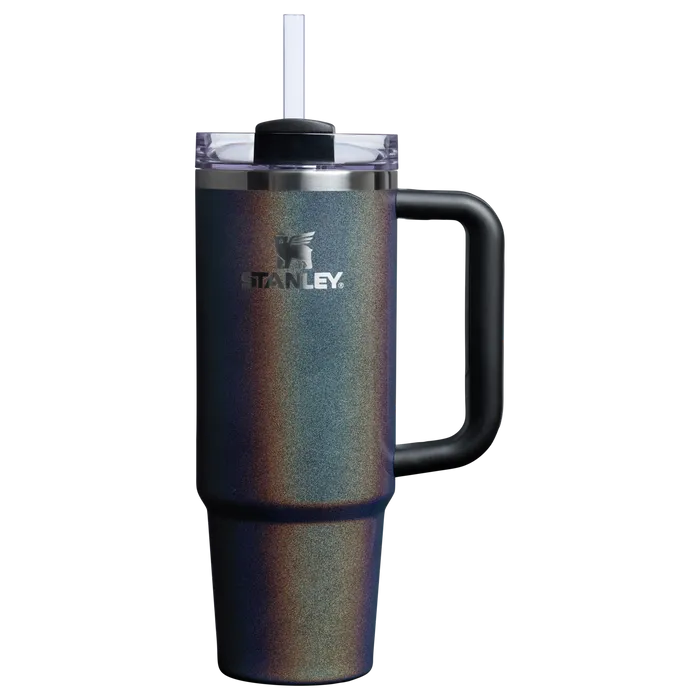 The Stanley Quencher H2.O FlowState Tumbler 30 Oz Cup In  Midnight Glitz