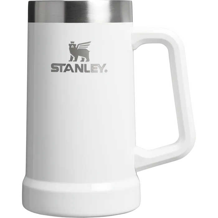 Stanley Bottle Opener Insulated Beer Stein 24OZ In Frost Gloss White